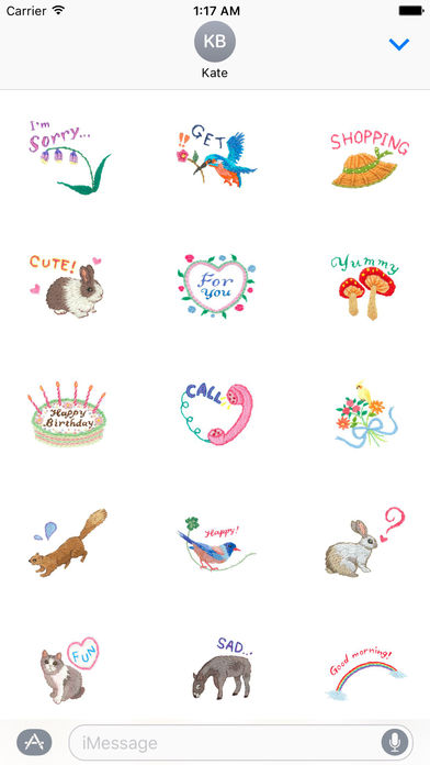 Hand Embroidery Animals Special Stickers screenshot 2