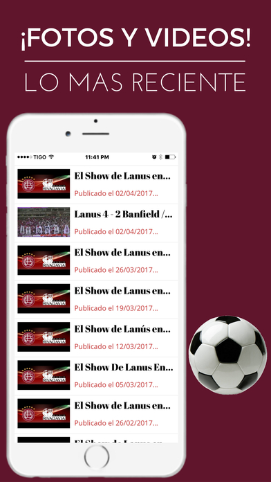 App Granate - Futbol de Lanús Argentina screenshot 2