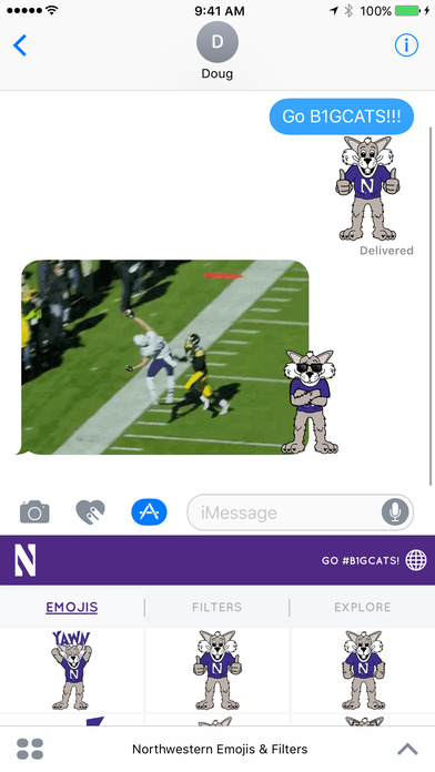 Northwestern Emojis & Filters screenshot 2