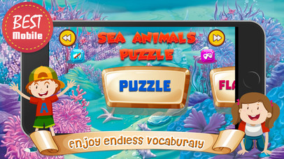 Sea animas puzzle vocabulary and alphabet ABC screenshot 4