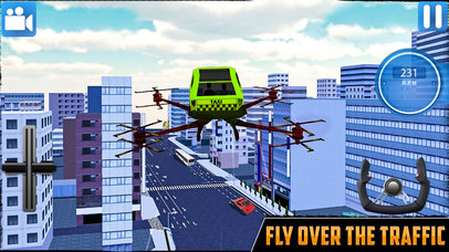 Flying Drone Taxi Simulator - Car Parking 2017 screenshot 4