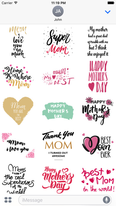Super Mom Mothers Day Sticker Pack screenshot 2
