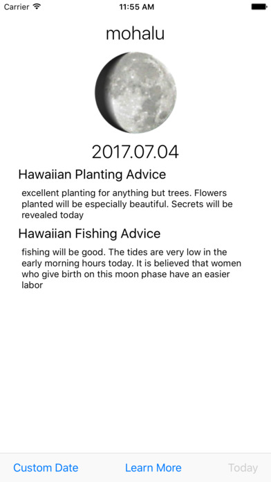 Mahina Hawaiian Moon Calendar screenshot 2