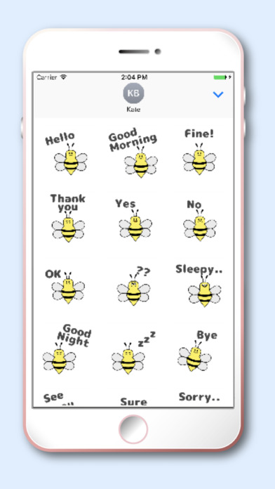Bee Moji Kawaii emoji screenshot 2