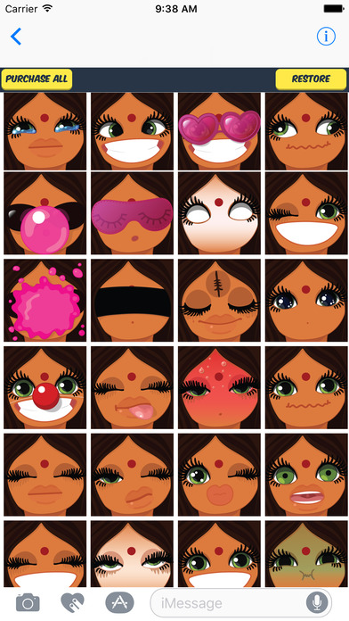 Indian Girl Emoji Stickers screenshot 3