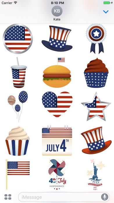 American & USA Stickers Emojis screenshot 2
