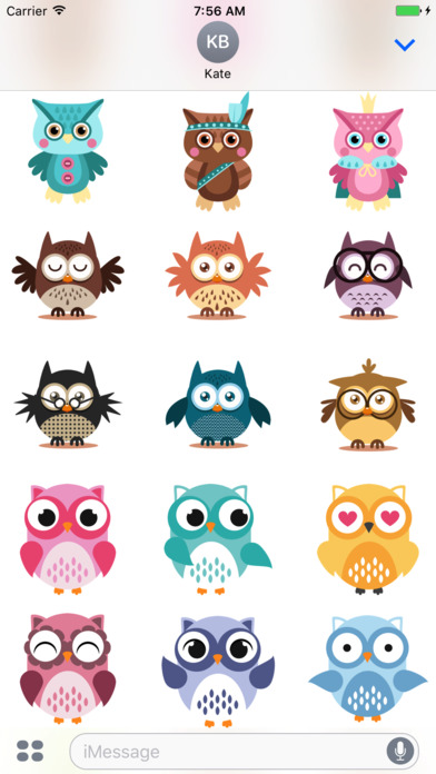 Owls Stickers for iMessage screenshot 3