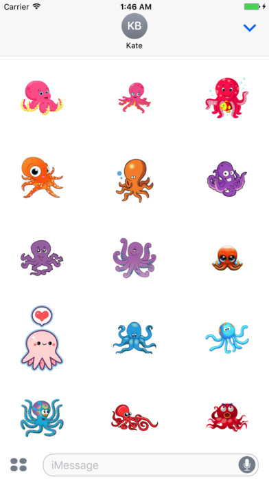 OctopusCute - Octopus Emoji And Stickers screenshot 2