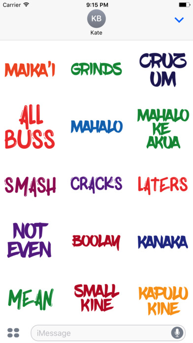 Hawaii Slang Sticker Pack 6 screenshot 2