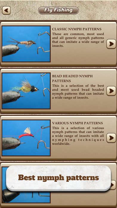 Nymphs & Wets: Fly Tying Techniques Knots Patterns screenshot 2