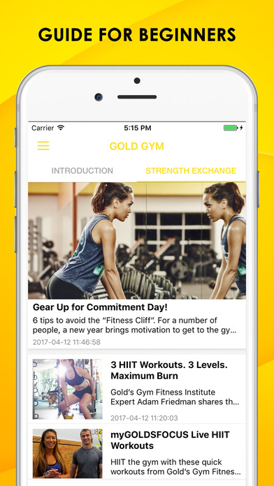 Gold Fitness: Gym Workout Programs for Men & Woman screenshot 2