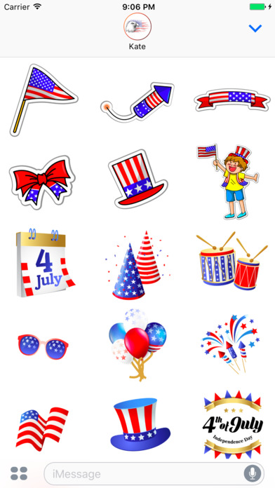 Happy 4th of July Stickers for Day celebration! screenshot 2