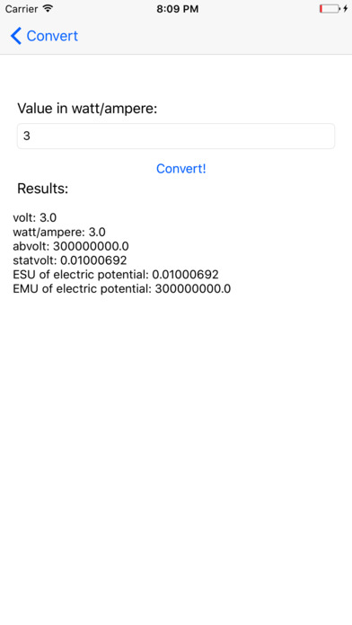 Electric potential converter screenshot 3