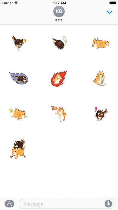 Square Dog And Round Dog - Two Lovely Dogs Sticker screenshot 3
