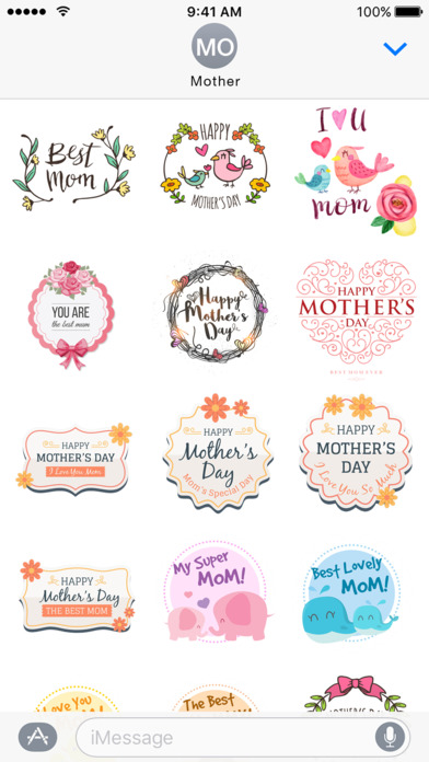 2017 Mothers Day Stickers screenshot 2