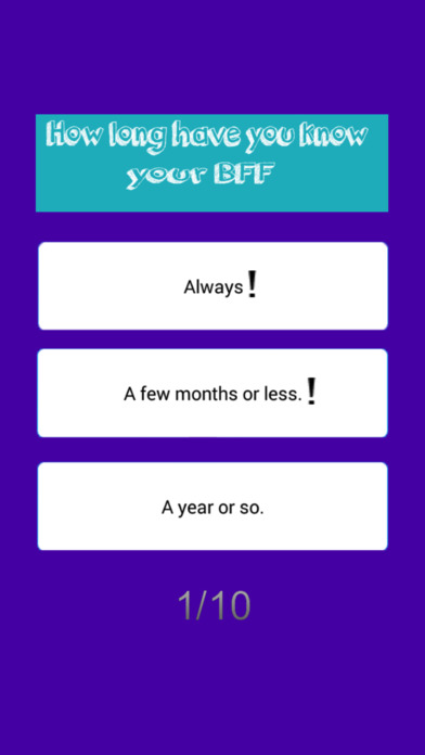 BFF Friendship Test - Friendship test Quiz screenshot 2