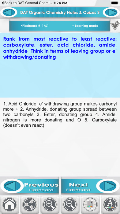 DAT Organic Chemistry for Learning & Exam Prep Q&A screenshot 2