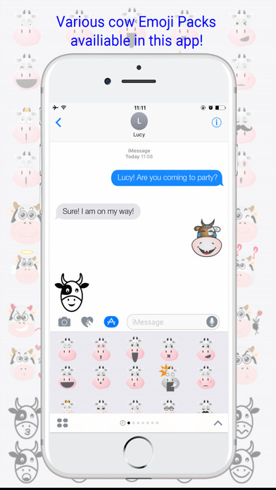 CowMoji - Cute Cow Emojis Keyboard screenshot 2