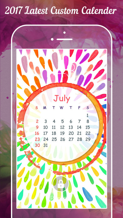 Lock screen Calendar Themes screenshot 3
