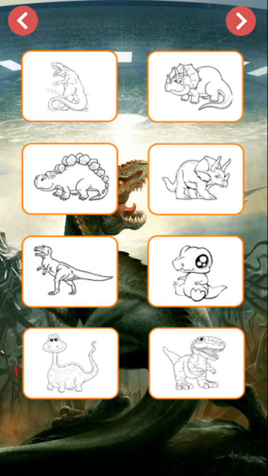 Magic Dinosaur Coloring Book Page Game screenshot 2