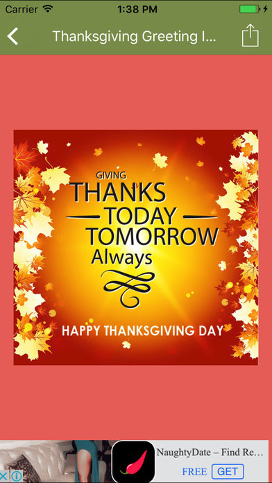 Thanksgiving Greeting Images and Messages screenshot 2