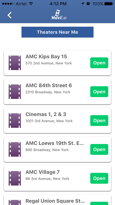 MoviEar - The Movie Theatre App screenshot 2
