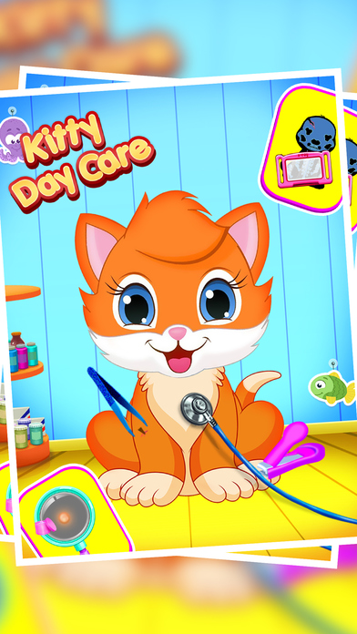 Kitty DayCare Party Time - Kitty washing & DressUp screenshot 2