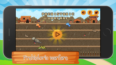 Human Stone and Dinosaur War - Defense Game screenshot 3