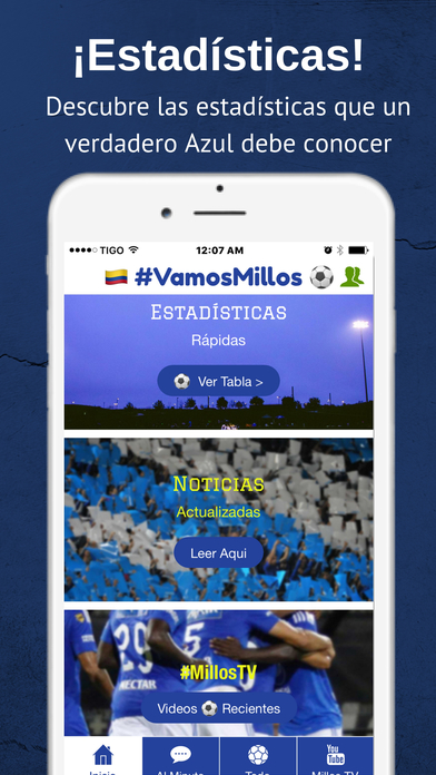 Vamos Millos Fútbol de Millonarios de Bogotá screenshot 2