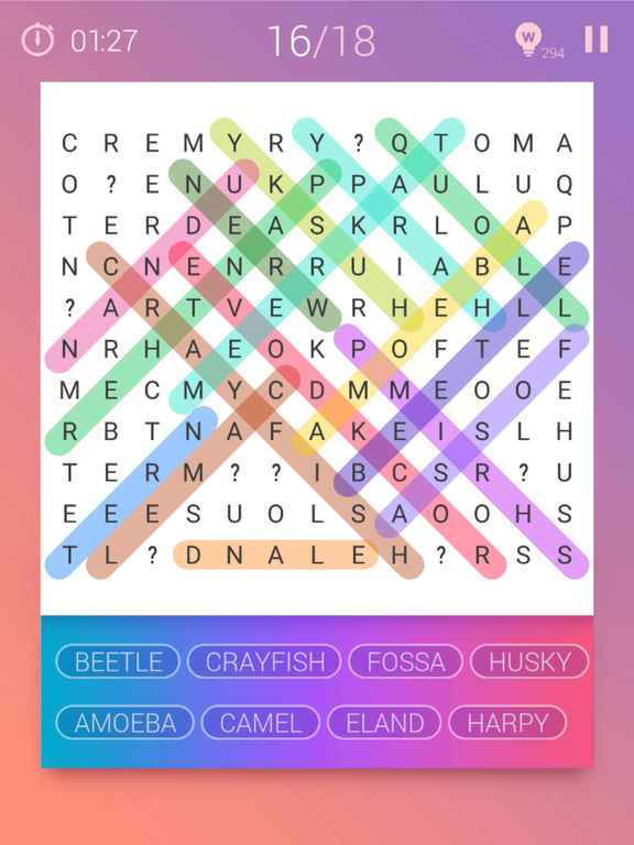 Screenshots of Word Search Pro‧ for iPad