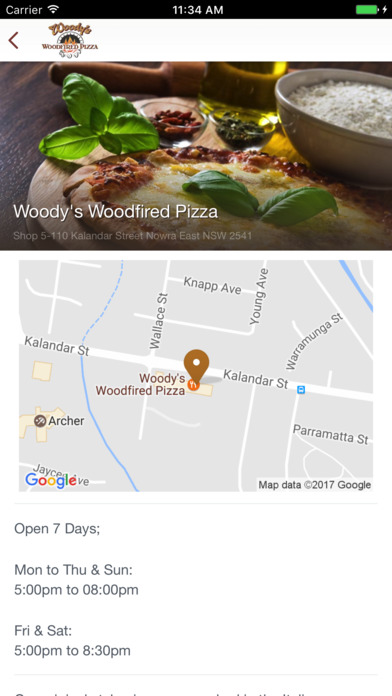Woody's Woodfired Pizza screenshot 2