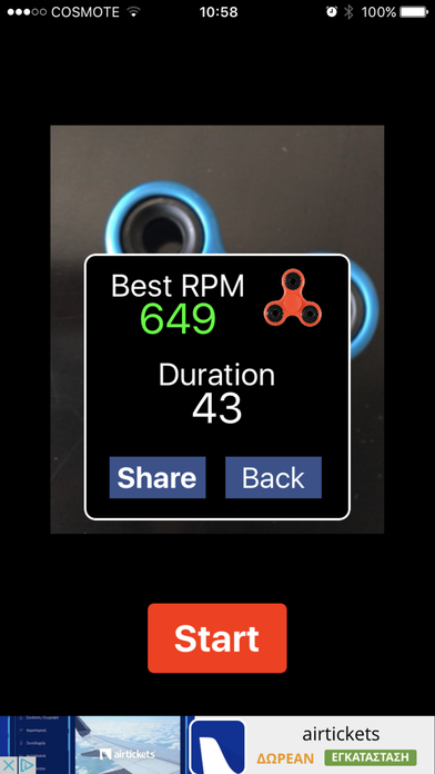 RPM - Fidget Spinner Speed Meter screenshot 4