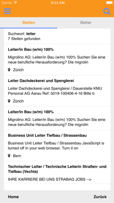 Swiss Bau Jobs screenshot 2