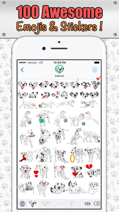 Dalmoji- Dalmatian Emojis and Stickers! screenshot 3