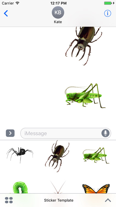 Insects Stickers for iMessage screenshot 3