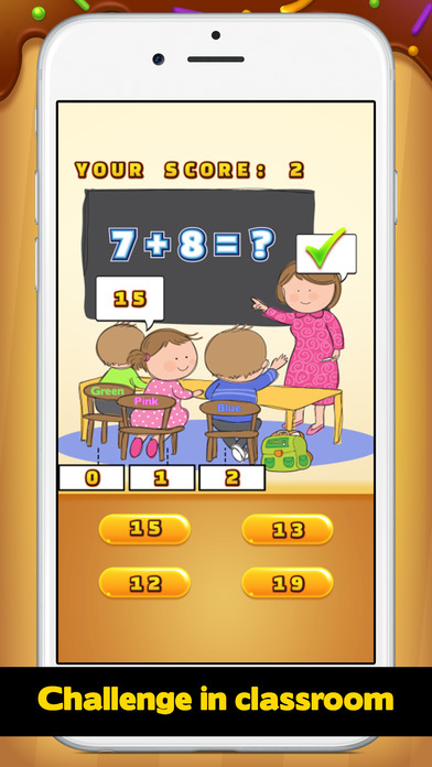 Quick reply math - 1st & 2nd grade learning game screenshot 2