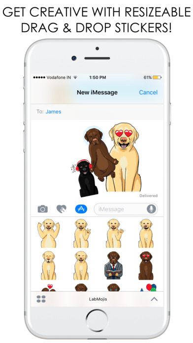 LabMojis - Labrador Retriever Emoji & Stickers screenshot 3