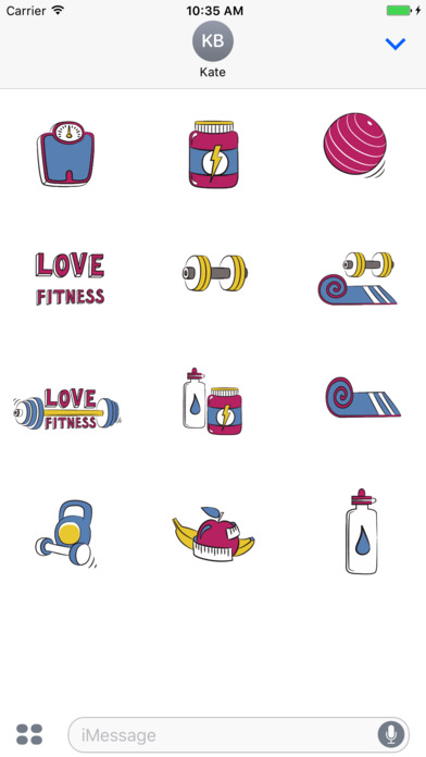 Animated Fitness Stickers screenshot 2