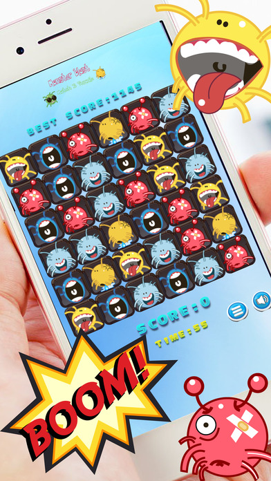 Boom Boom Monster Match 3 Puzzle Game screenshot 2