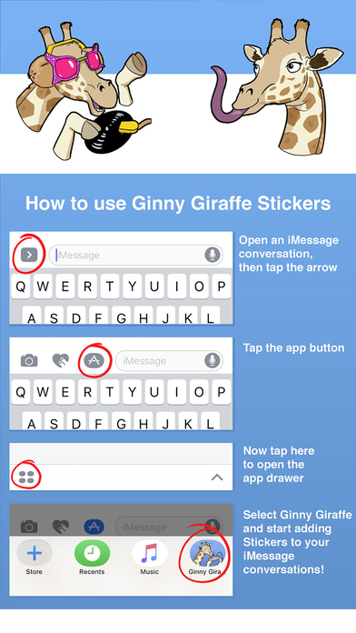 Ginny Giraffe: Animal Sticker Pack screenshot 2