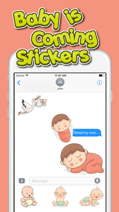 Baby is Coming Stickers screenshot 2