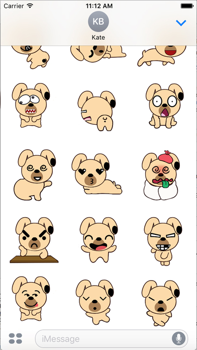Lovely PuPpy Kika - Doggy Emoji & Sticker screenshot 2