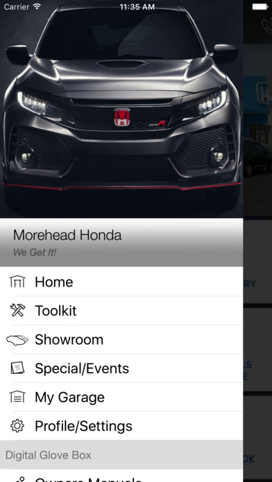 Morehead Honda MLink screenshot 2