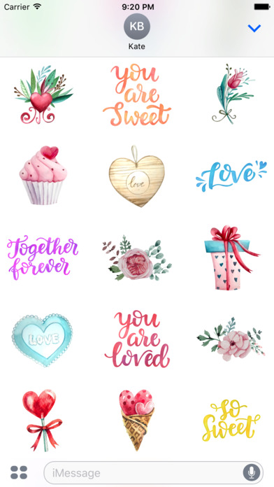 Watercolor Love, Gifts & Quotes Stickers screenshot 2