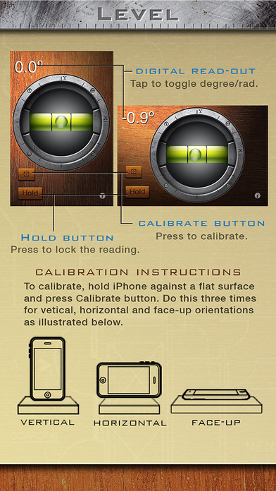 Screenshots of iHandy Level Free for iPhone