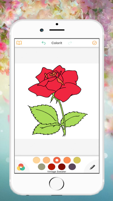 Kid Coloring Flowers Book - Drawings Art screenshot 4