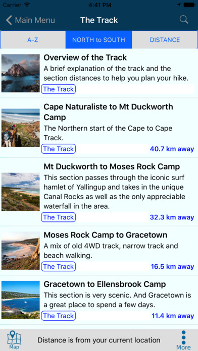 Cape to Cape Track Guide screenshot 2