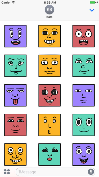 Artistic Squared Faces Emojis screenshot 2