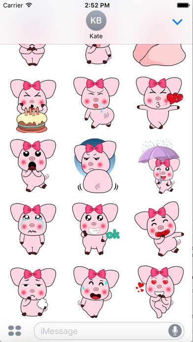 Sweet Holi - Laughing Pig Expression Emoticons screenshot 2