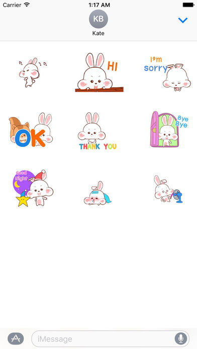 Animated Happy Rabbit and Squirrel Stickers screenshot 2